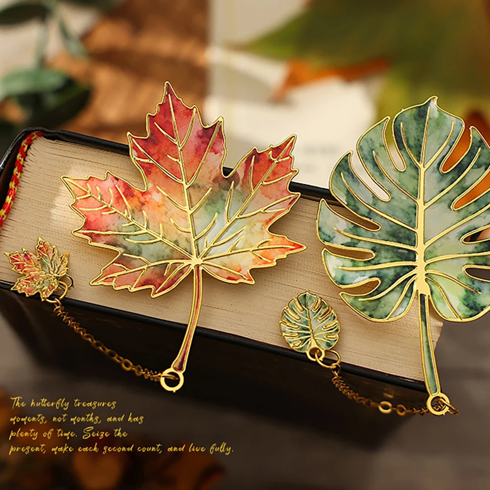 Leaf Bookmark Retro Exquisite High-end Feeling Ginkgo Metal Vein Book