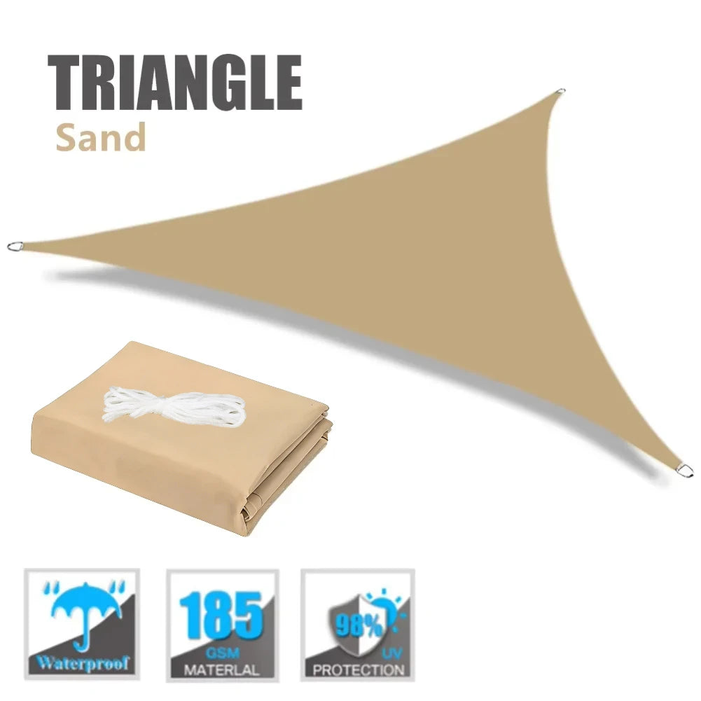 Triangle Sun Shade Sail – 98% UV Block Waterproof Canopy