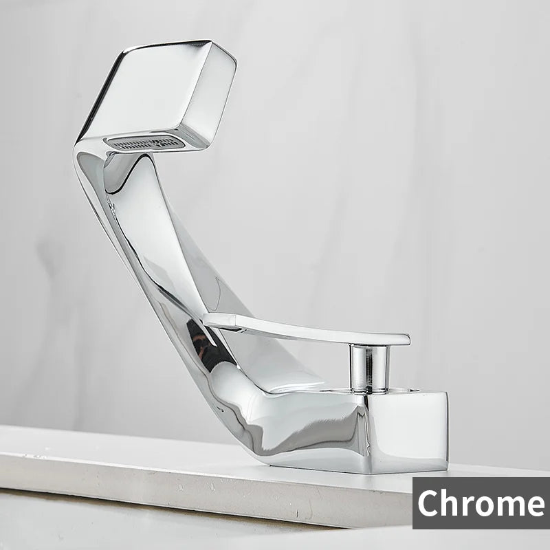 AOGUTU Black Basin Faucet | Single Hole Deck Mount Mixer Tap