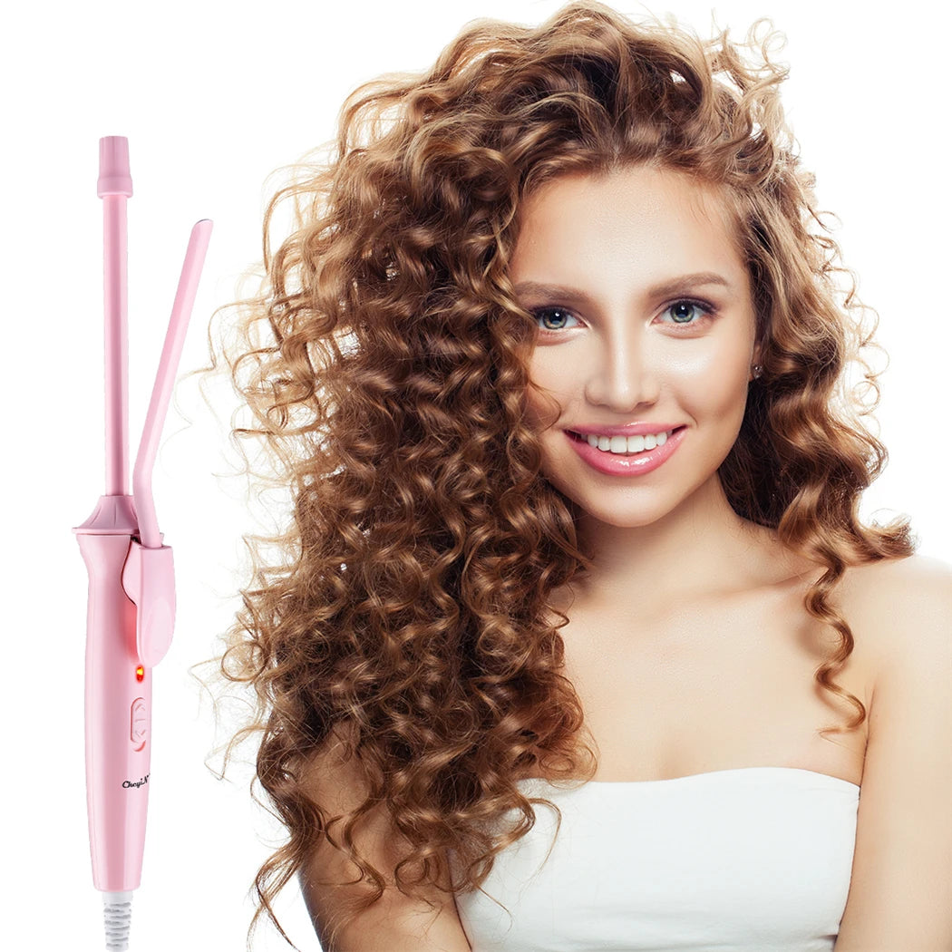 9mm Mini Hair Curling Iron Hair Curler Wand Professional Curly Tongs Ceramic Electric Salon Styling Tool Small Crimping Iron Peaceful Pleasures Health and Wellness