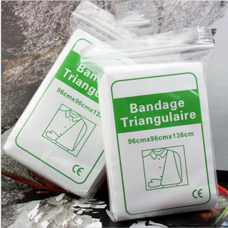 Outdoor Emergency Self-rescue Survival Triangular Bandage Bandaging Bandage Hemostatic Non-woven Fabric 96x96x136cm Peaceful Pleasures Health and Wellness