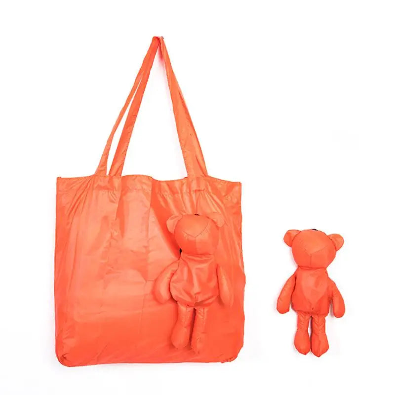 Cute Doll Foldable Tote Bag – Reusable Women's Shopping Bag