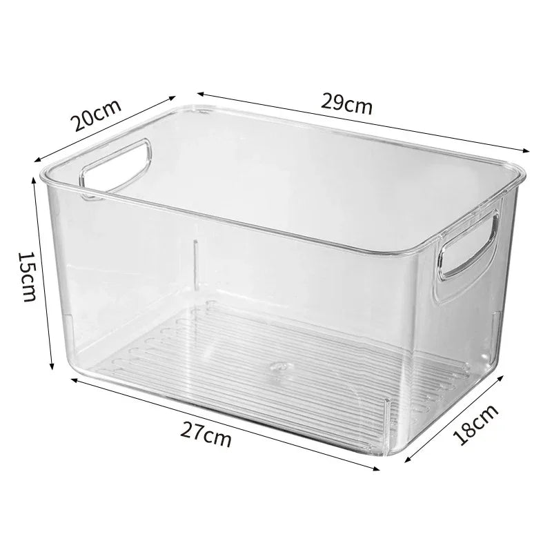 Transparent Refrigerator Storage Box Vegetable Fruit Organizer Fridge Clear Container for Kitchen Food Drinks Storage 2030 Peaceful Pleasures Health and Wellness style B Large United States