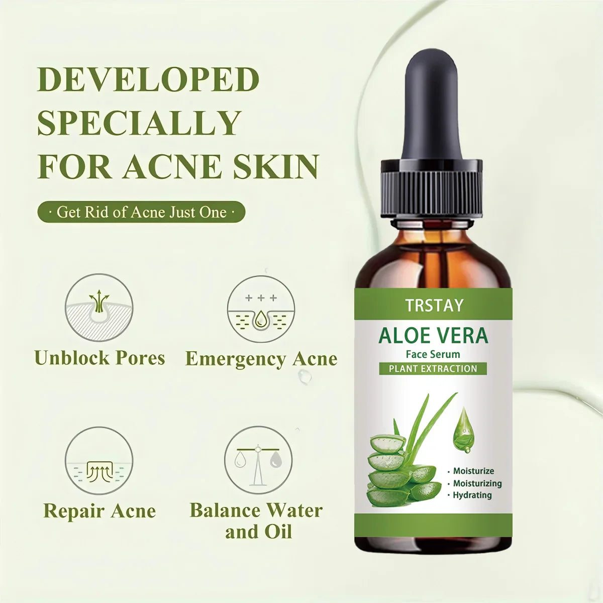 TRSTAY Aloe Vera Face Serum – Moisturizing Anti-Aging Oil