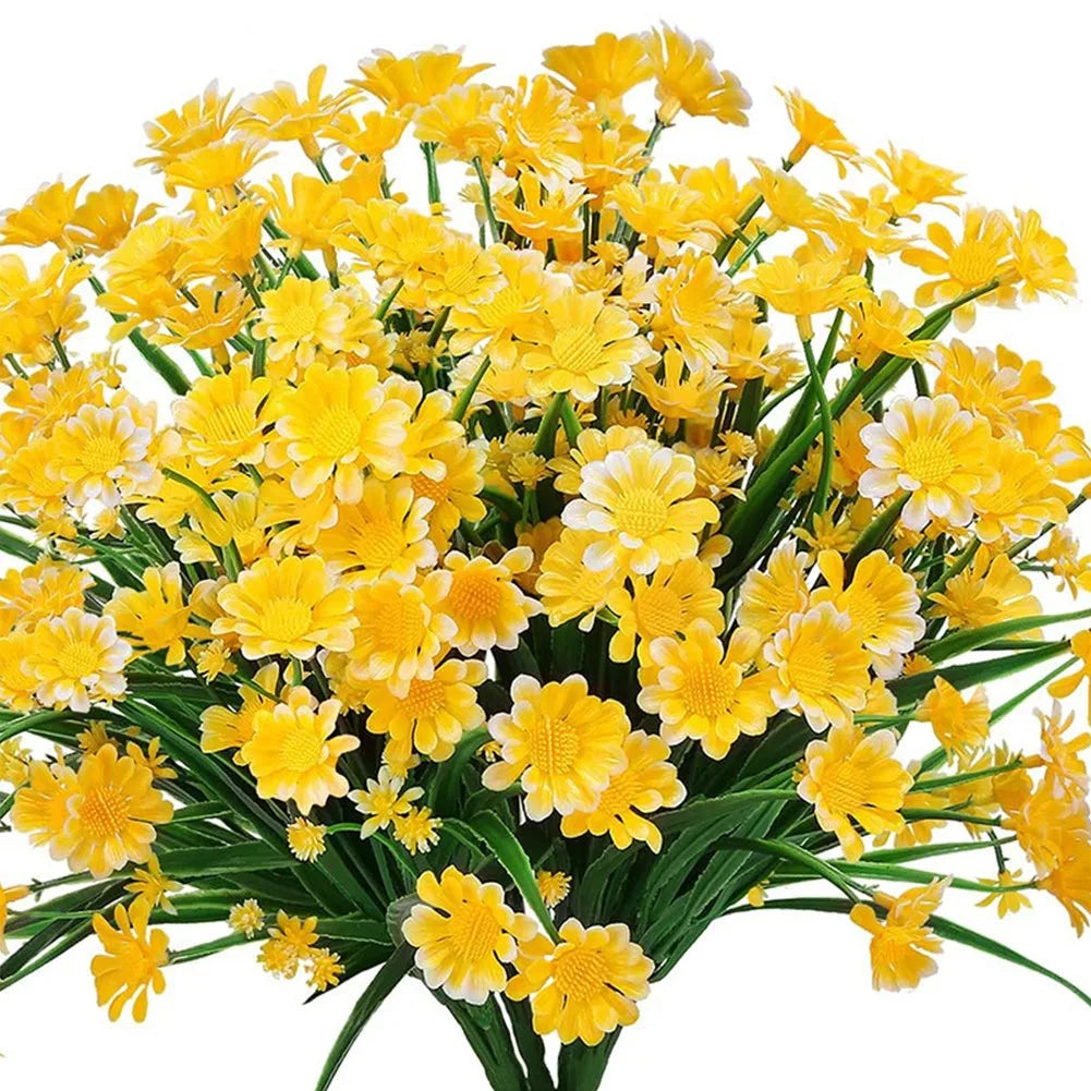 Artificial White Daisy Flower Bouquet DIY Vase Home Garden Living