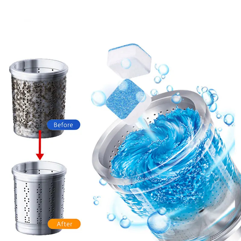 1/5/10pcs Descaling Deodorizing Cleaning Cubes Natural Ingredient Extracts Powerful Cleaning Effervescent Tablet Washing Machine Peaceful Pleasures Health and Wellness