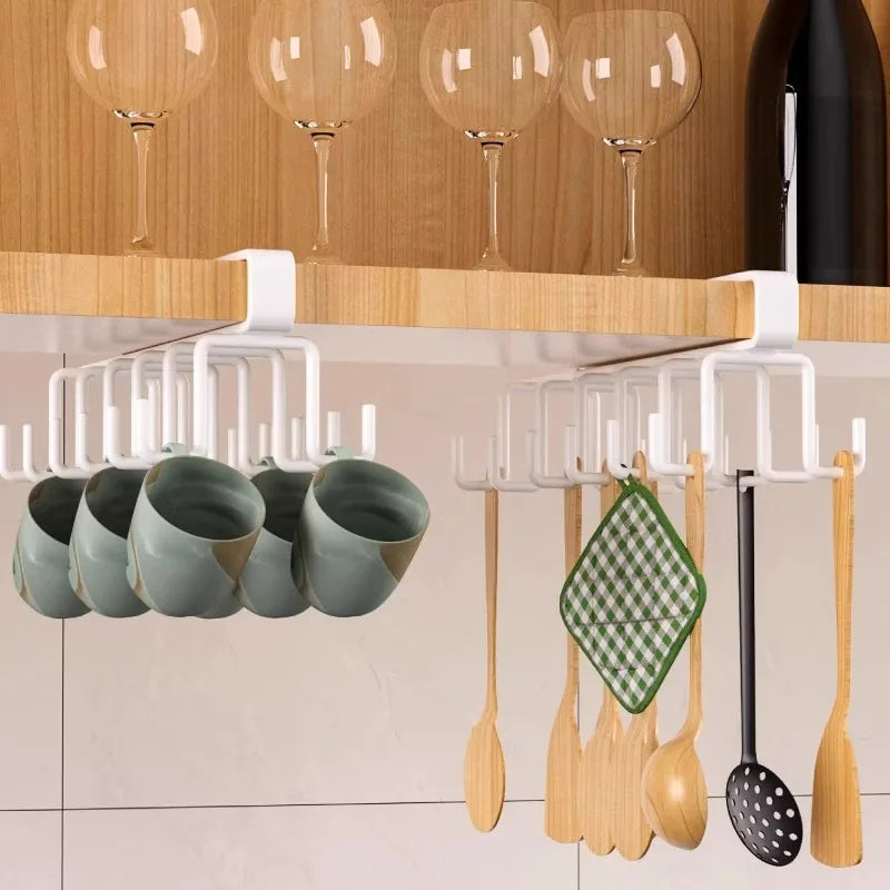 Modern Smart No Drill Suction Cup Wall Mounted Multifunctional Kitchen Cup Organizer mall Kitchens Apartments College Dorms Peaceful Pleasures Health and Wellness