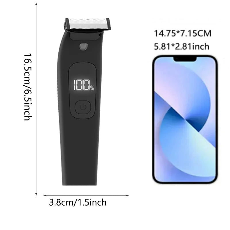 Portable LED electric shaving kit for men - waterproof ceramic single-edge hair trimmer - handheld groin beauty set Peaceful Pleasures Health and Wellness