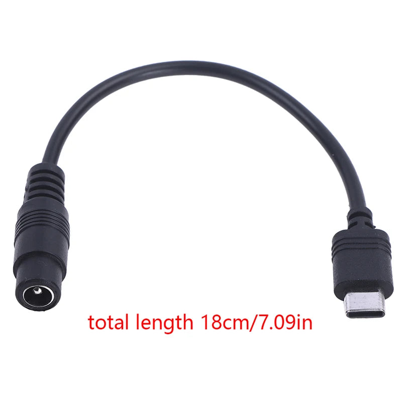USB-C to DC 5.5×2.1mm Female Power Adapter Cable 18cm Power Adapter Cable Peaceful Pleasures Health and Wellness