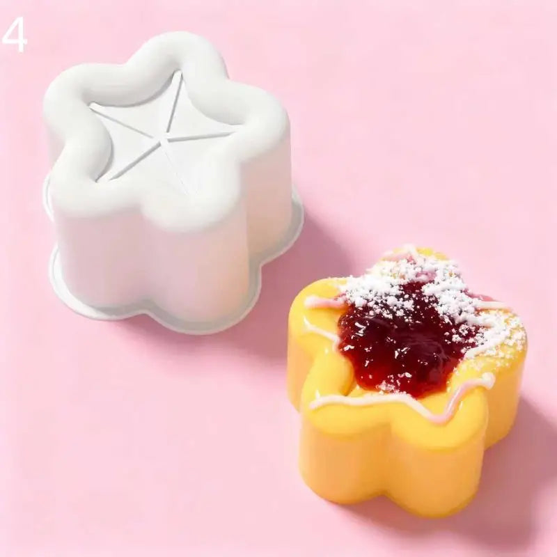 Silicone Cake Mold – Heart Star Flower Shapes | Baking Tool