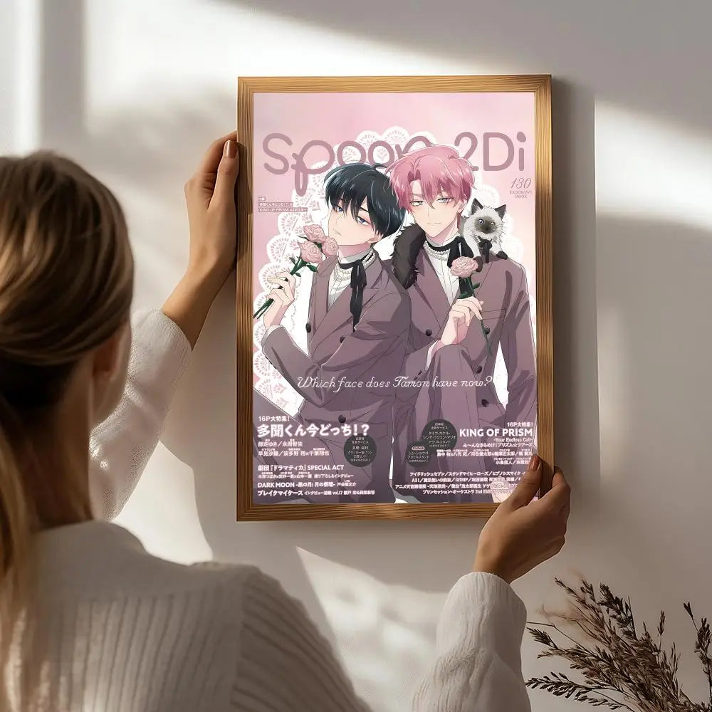 Tamon-kun Ima Dotchi Tamon's B-Side Poster HD Self Adhesive Waterproof Wall Art Ideal for Home Office Dorm Bedroom Great Gift Peaceful Pleasures Health and Wellness White9 15X20cmNoframe