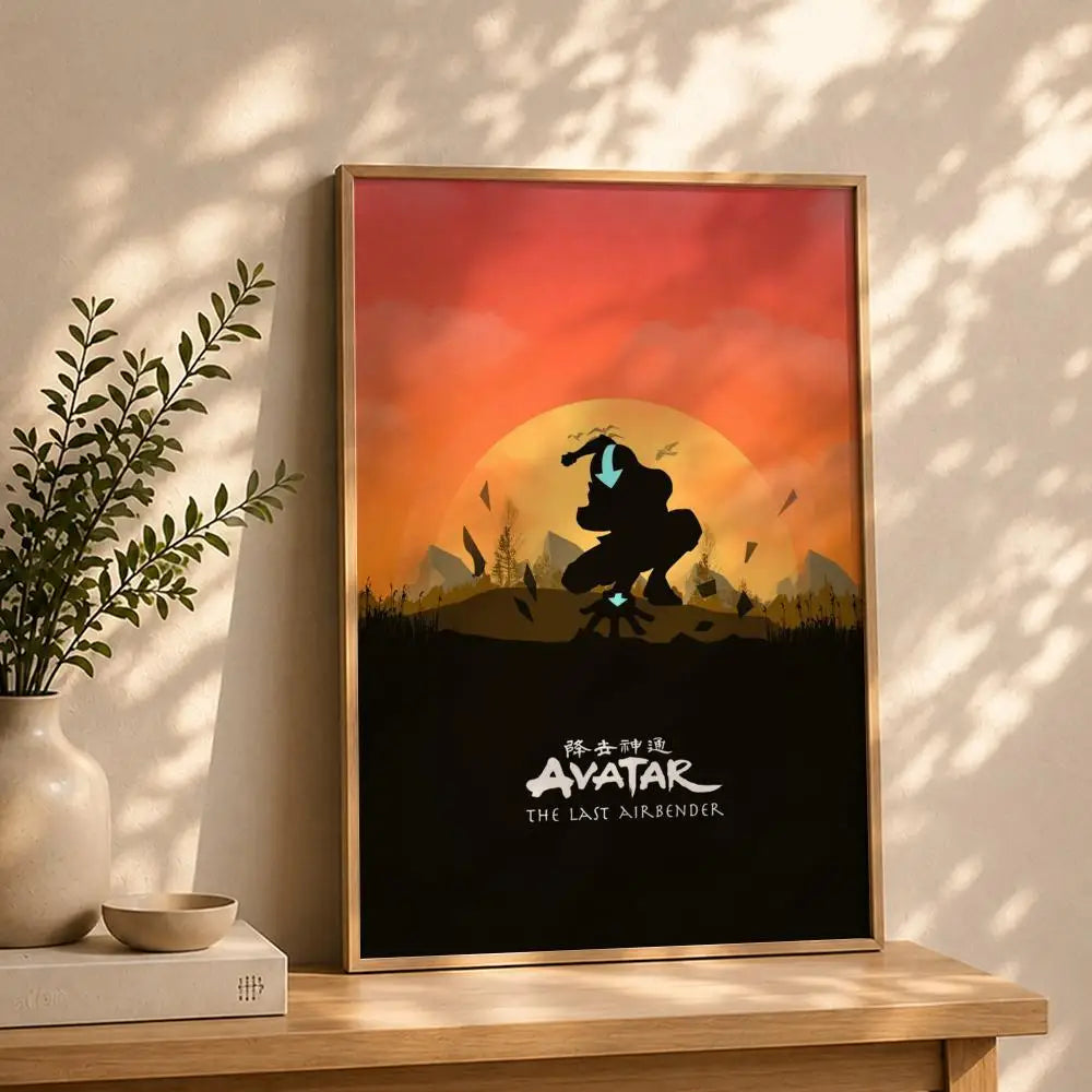 Animation A-Avatar: The Last AirbenderS Poster HD Self Adhesive Waterproof Wall Art Ideal for Home Office Dorm Bedroom Great Peaceful Pleasures Health and Wellness