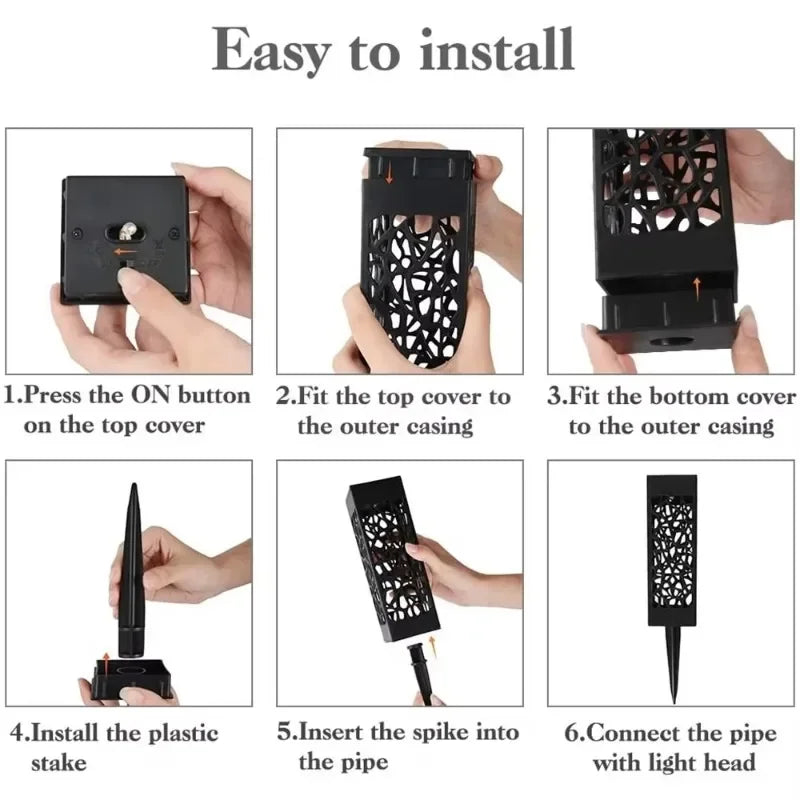 Solar Garden Stake Lights | LED Dusk to Dawn, IP65 Waterproof