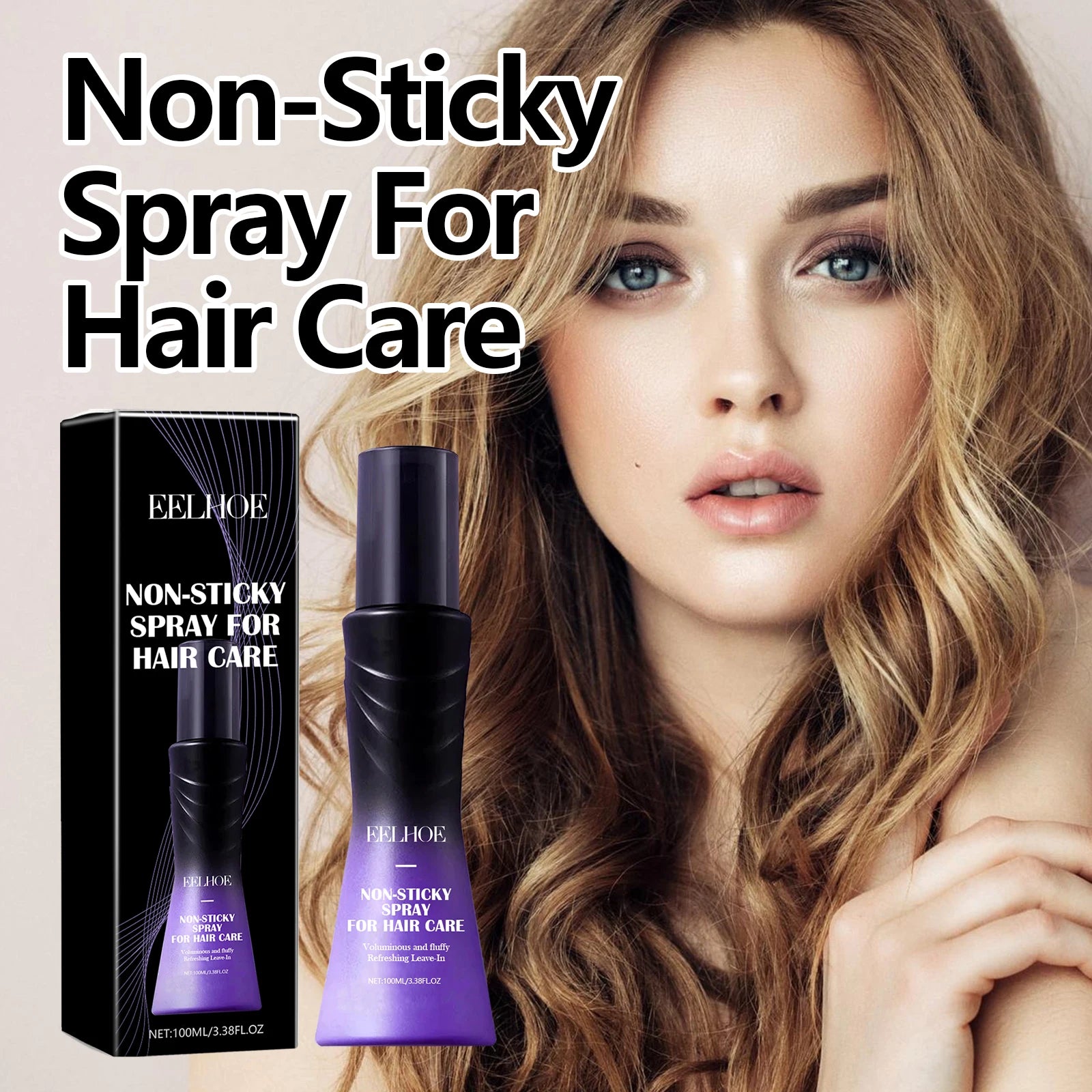 EELHOE Moisturizing Hair Spray – Fluffy, Non-Sticky 100ml Leave-In Hair Spray Peaceful Pleasures Health and Wellness