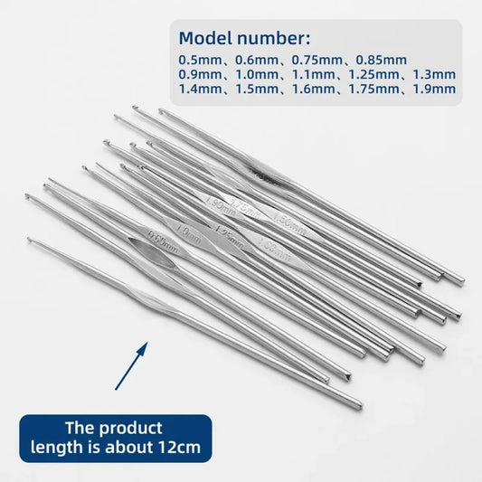 Size 0.5mm-1.9mm Metal Single Head Crochet Hooks Weave Yarn Head Craft Lace Wool Need Tool Crochet for Knitting and Accessories Peaceful Pleasures Health and Wellness