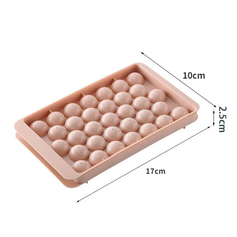 Family 33 Ice Cube Trays Hockey PP Mold Frozen Whiskey Ball Popsicle Fridge Ice Cube Box Lollipop Making Gifts Kitchen Tools Peaceful Pleasures Health and Wellness Pink