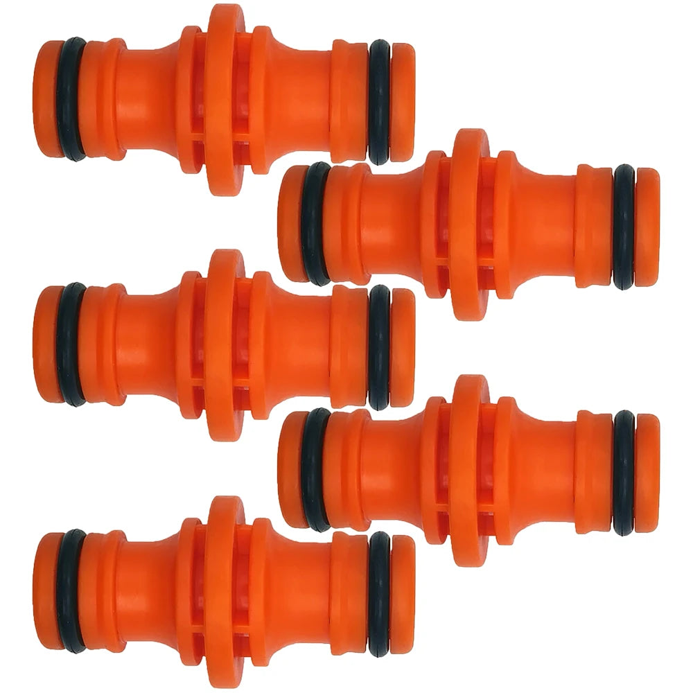5Pcs 1/2'' Garden Hose Tubing Fitting Pipe Joiner Repair Connector Coupling Quick Drip Irrigation Watering System for Greenhous Peaceful Pleasures Health and Wellness