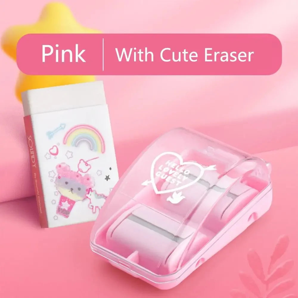 Mini Eraser Crumb Collector Set – Cute Desktop Sweeper for Kids