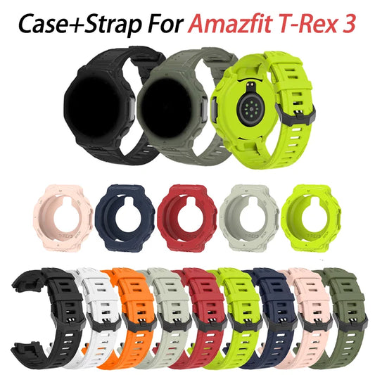 Silicone Watch Band & Case for Amazfit T-Rex 3 – Replacement Peaceful Pleasures Health and Wellness