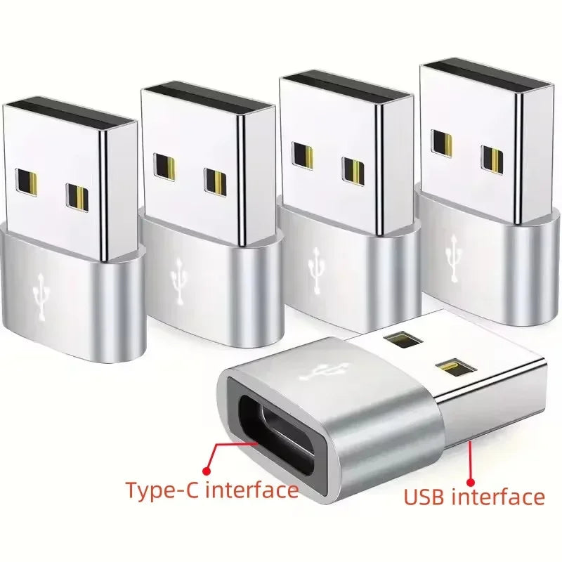 5PCS OTG USB 3.0 To Type C Adapter Type C Male To USB Female Converter for Laptop Macbook Xiaomi Samsung OTG Connector Peaceful Pleasures Health and Wellness 5pcs Silver-C