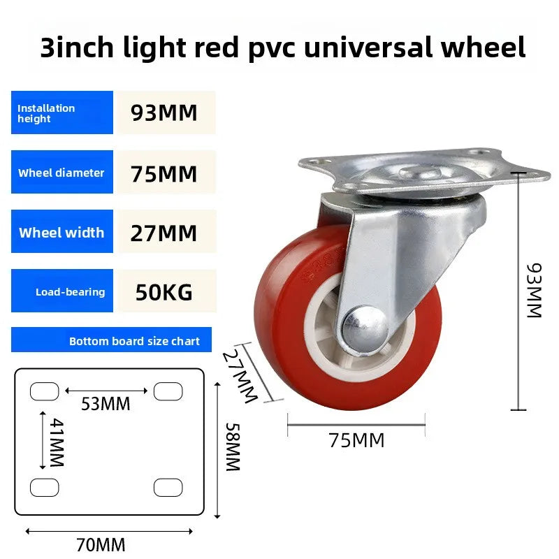 PVC Swivel Caster Wheels 1–2 Inch | Furniture & Trolley Rollers