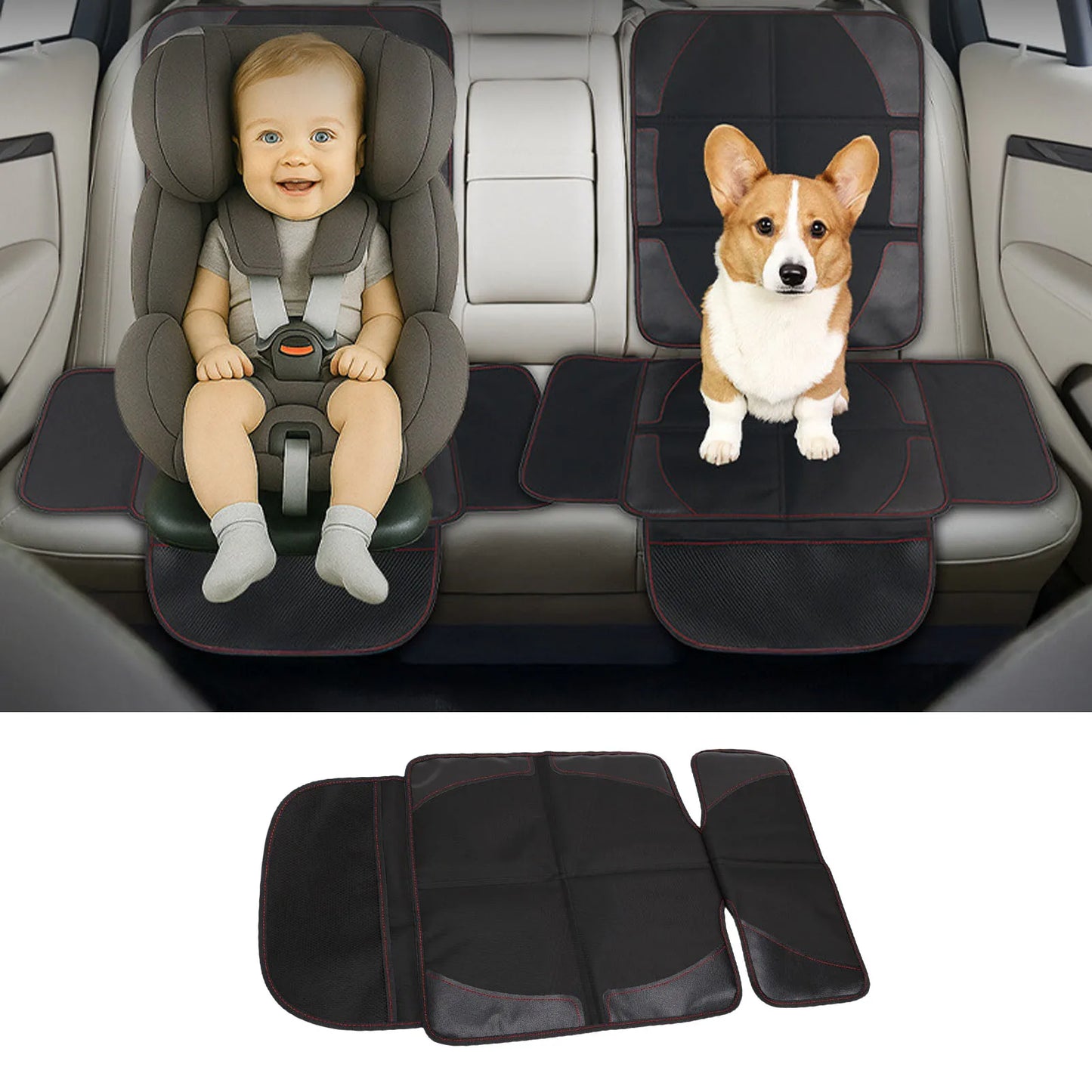 Anti-Slip XL Car Seat Protector for Child & Pet Seats