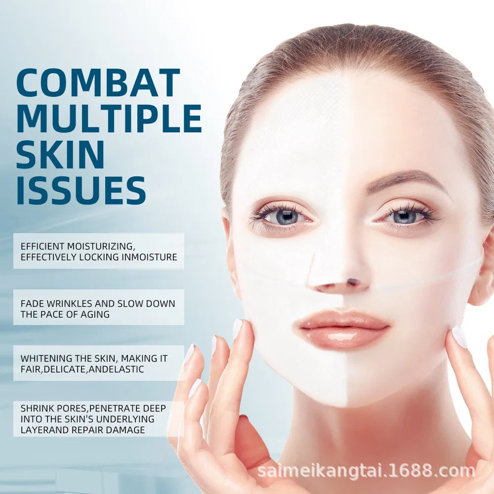 Bio-Collagen Real Deep Mask Overnight Collagen Mask with Hydrolyzed Collagen Soluble Collagen Sheet Mask for Skin Care Korean Peaceful Pleasures Health and Wellness