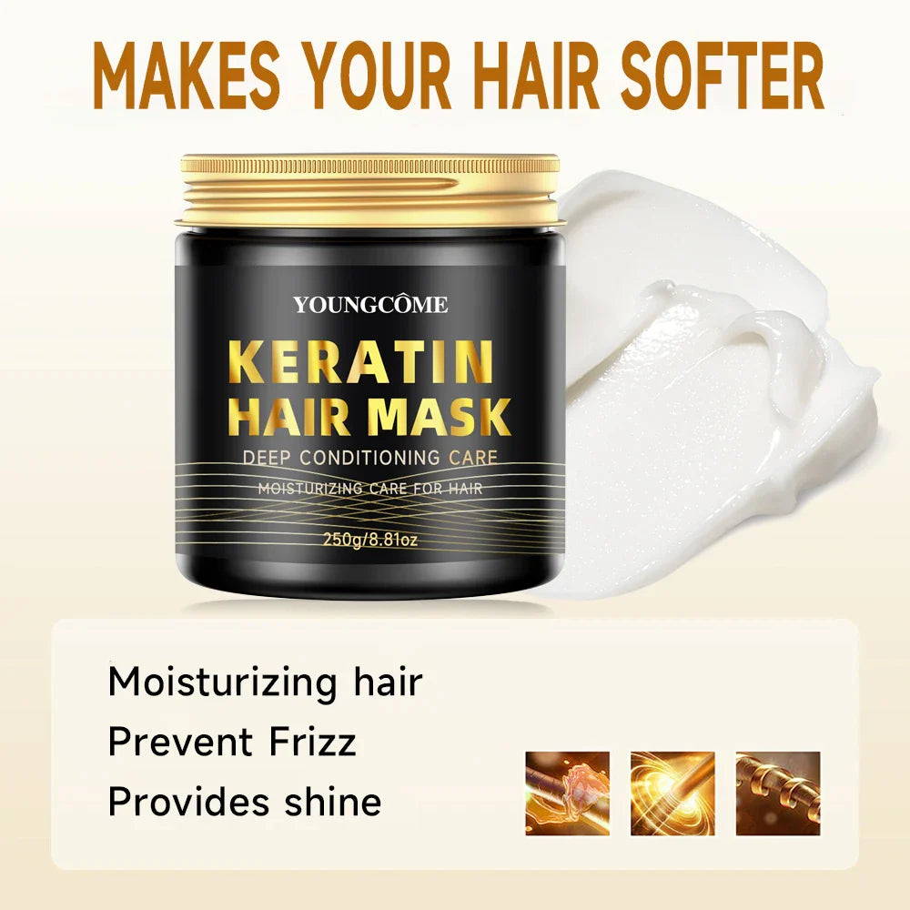 Collagen Keratin Hair Mask – Deep Moisture & Frizz Control 250g