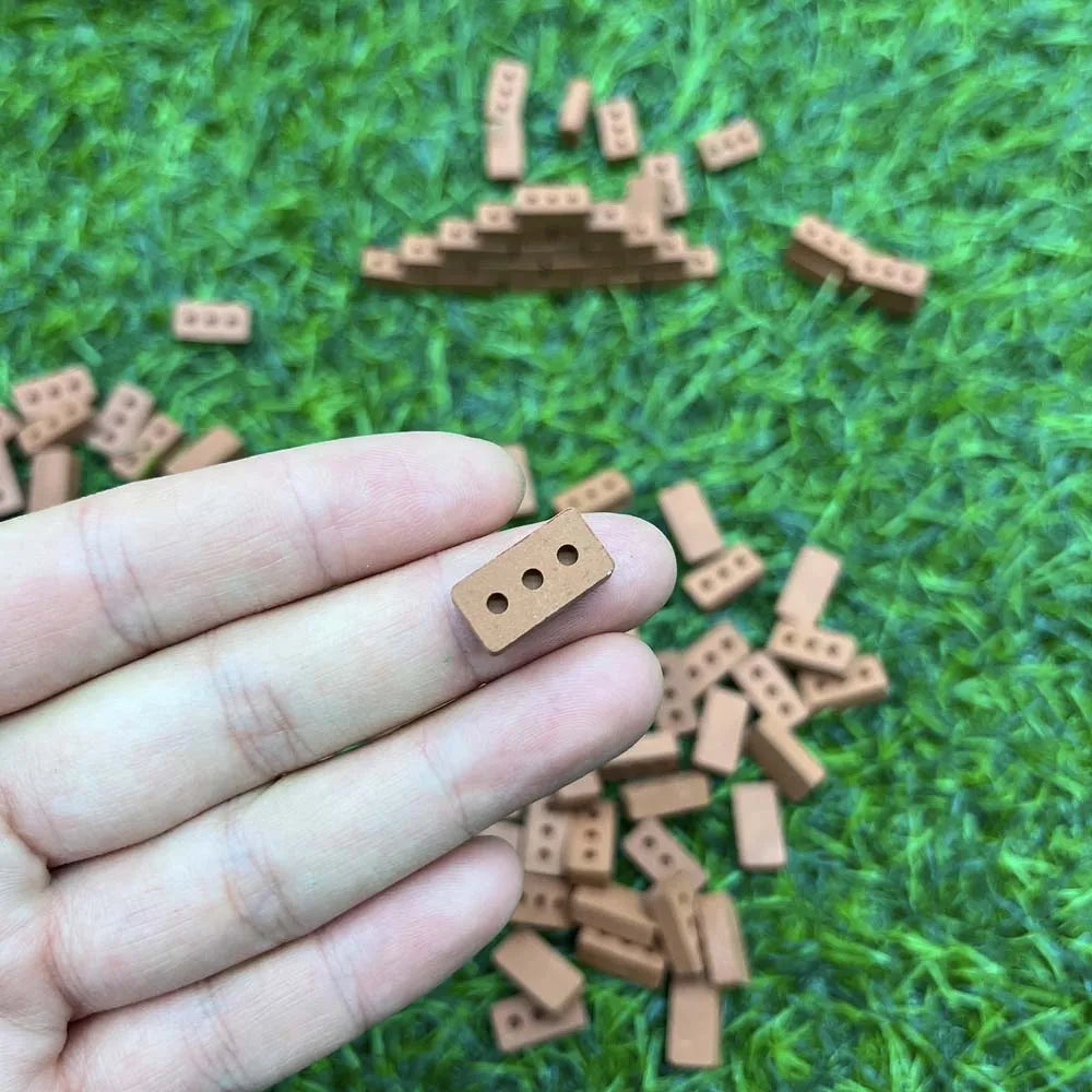 Miniature Clay Bricks for Dollhouse, Crafts & Landscaping