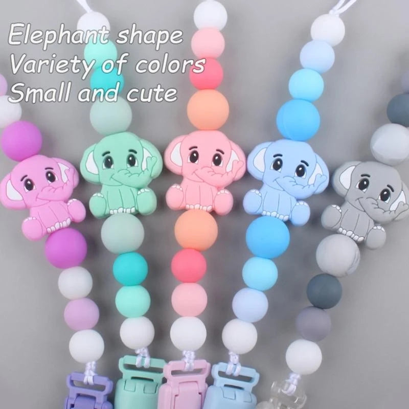 BPA-Free Animal Silicone Pacifier Clip for Baby 0–12 Months