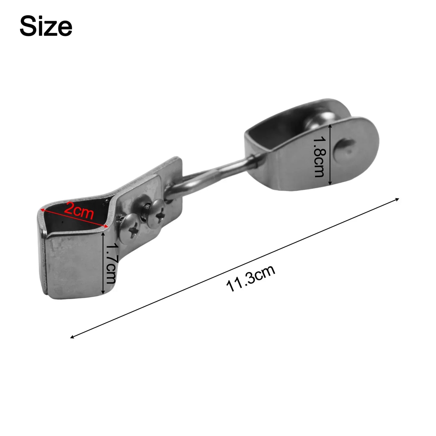10-Pack Stainless Steel Pulley Pipe Clamps for Shade Sails