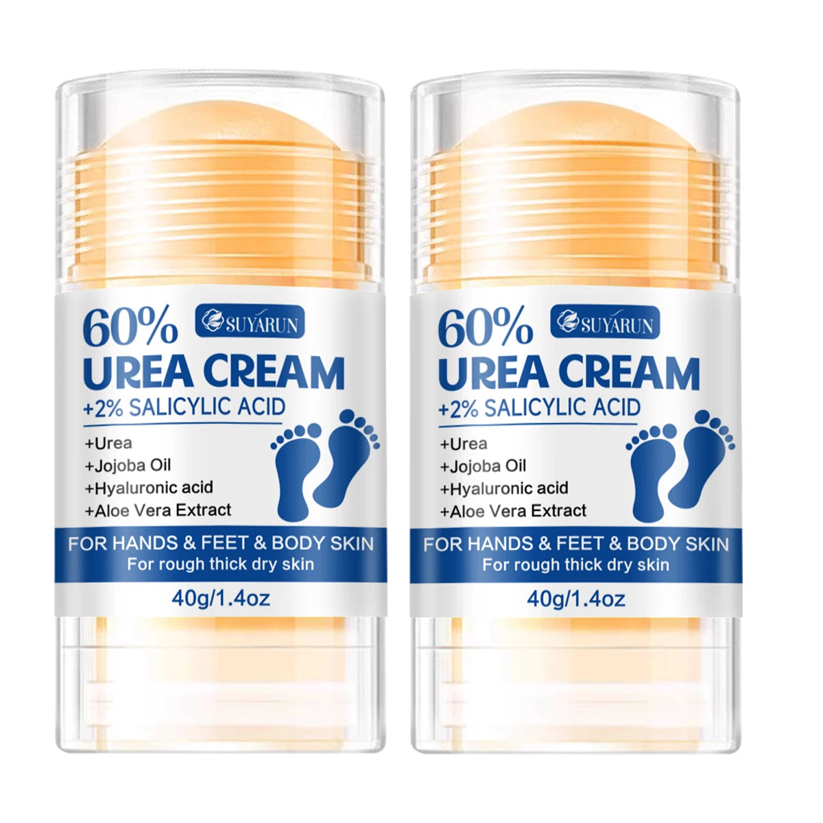 SUYARUN 60% Urea Foot Cream Stick - Moisturizing & Exfoliating, Cracked Heel Repair, Deep Hydration for Dry Feet, Long protect. Peaceful Pleasures Health and Wellness L-L