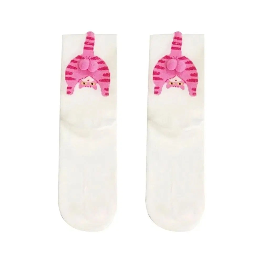 Funny Cat Egg Socks Fashion Cartoon Cotton Socks Soft Cozy Daily Wear Warm Socks 3D Cat Print Kawaii Knitting Socks Peaceful Pleasures Health and Wellness E One Size