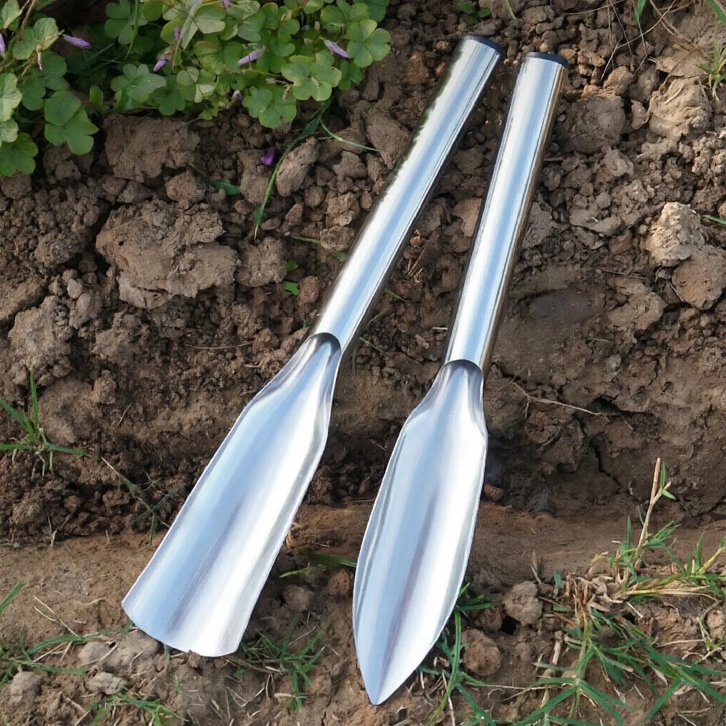 Soil Scoop Stainless Steel Planting Digging Tool Garden Scoop For Outdoor Yard Lawn Patio Balcony Farm Orchard Greenhouse Peaceful Pleasures Health and Wellness