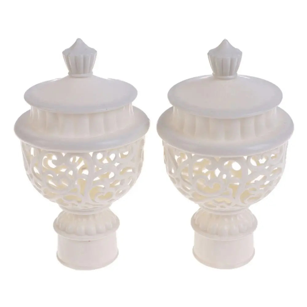 Decorative Curtain Rod End Caps Set of 2 | 28mm Finials