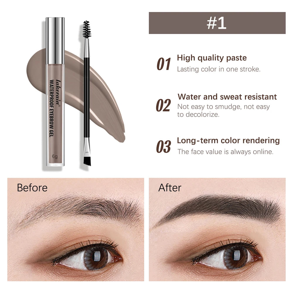 4 Colors Liquid 3D Eyebrow Styling Molding Gel Waterproof Transparent Refreshing Durable Natural Eyebrow Quick-drying Makeup Peaceful Pleasures Health and Wellness