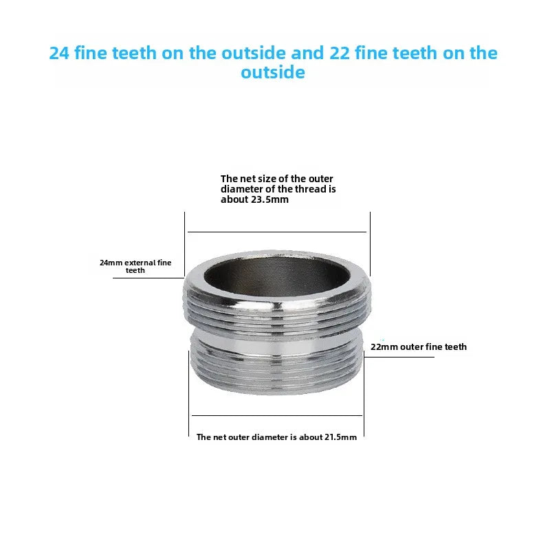 Faucet Thread Adapter 16–32mm Internal & External Fine Tooth