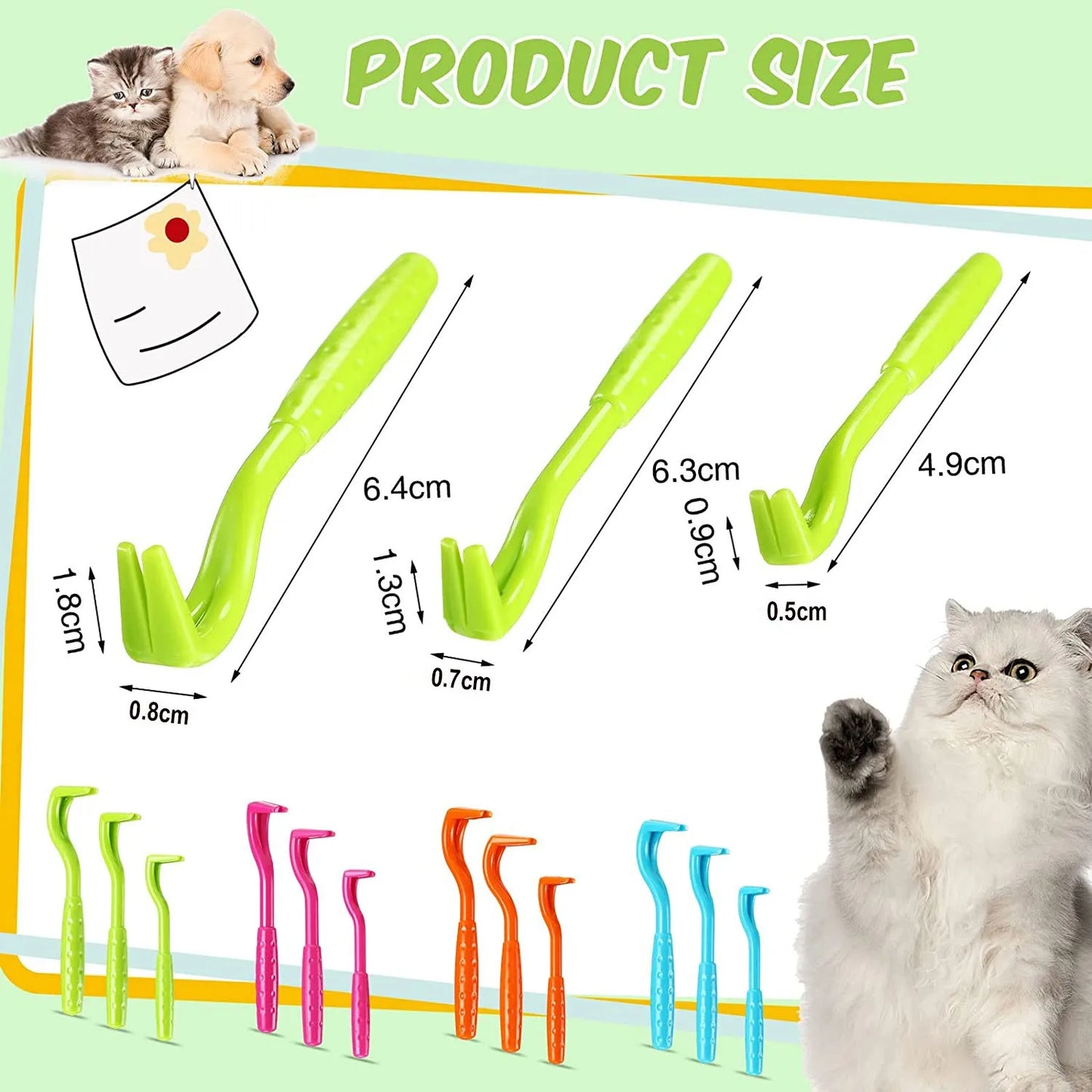 Flea Remover Hook Tick Removal Tweezer Ticks Pull Pet Cat Dog