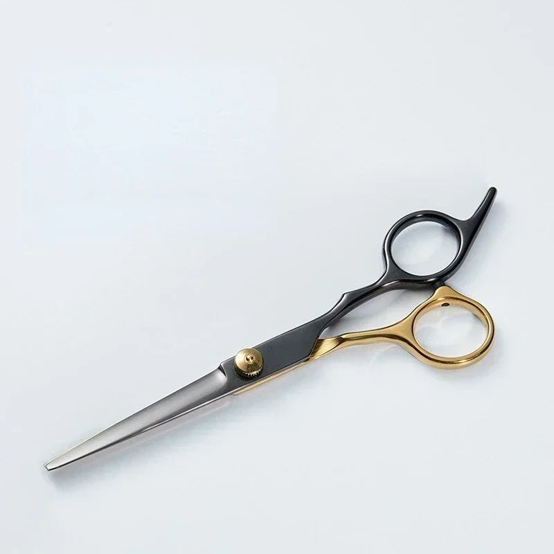 1/2PC Professional Hair Cutting Scissors Home Hair Cutting Barber Salon Thinning Shear Stainless Steel Hairdressing Black Golden Peaceful Pleasures Health and Wellness Blackgold A