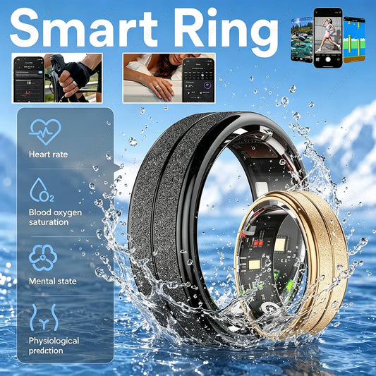 2026 Fashion Women Smart Ring IP68&5ATM Waterproof Lady ring Heart Rate Health Monitor Sports Pedometer Fitness Rings Men New Peaceful Pleasures Health and Wellness