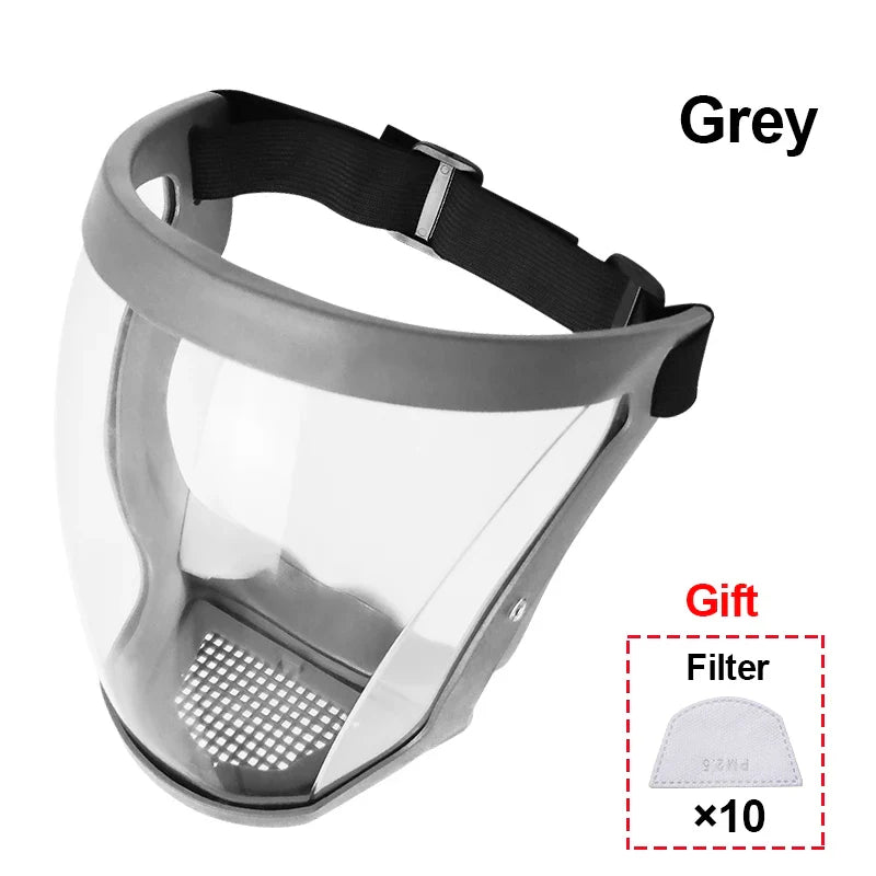 Transparent Full Face Shield – Reusable Kitchen & Work Protector
