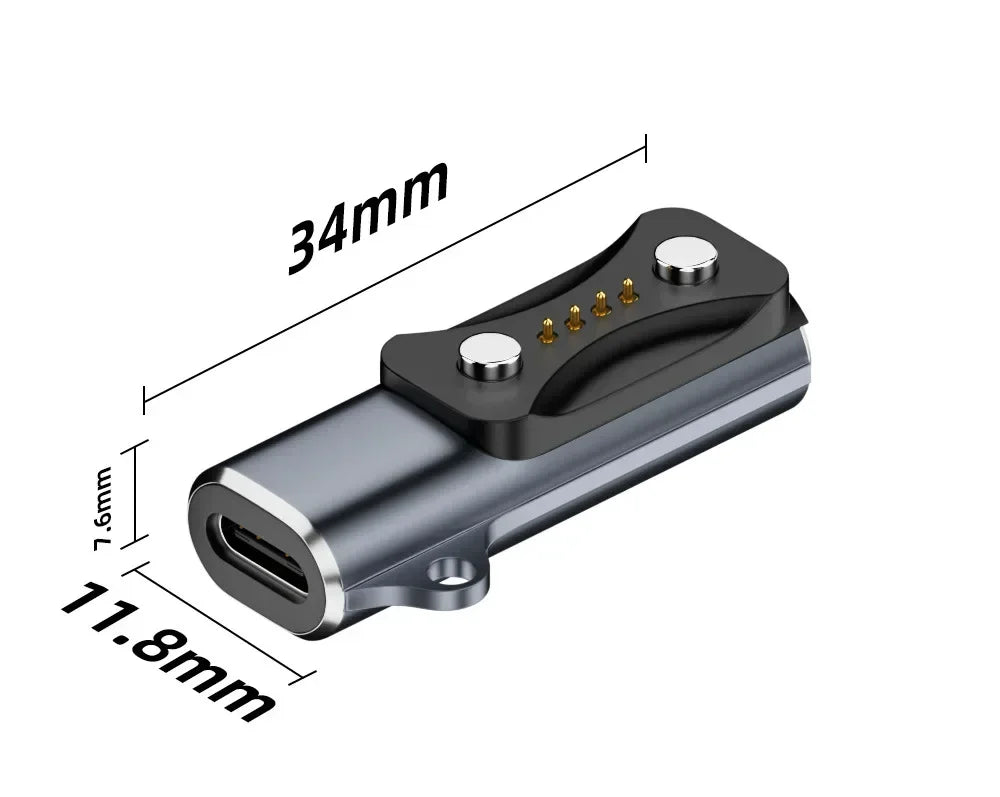 Portable 5W USB-C Charging Adapter Compatible for Polar Pacer/Ignite 3/Vantage V3/Vantage M3/Grit X2 Pro Watch Magnetic Charger Peaceful Pleasures Health and Wellness