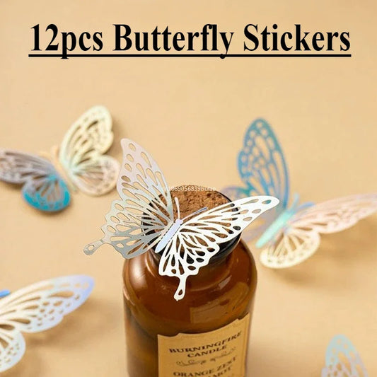 12pcs 3D Laser Butterfly Wall Stickers – Party & Room Décor Butterfly Wall Stickers Peaceful Pleasures Health and Wellness