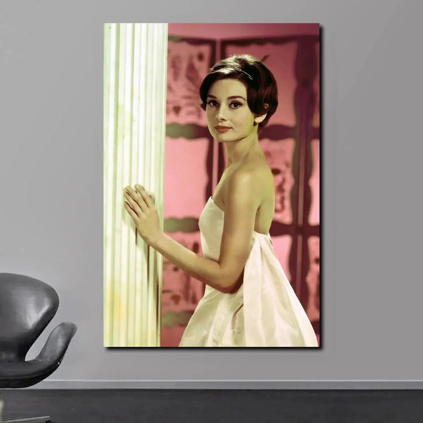 Scandinavian Classic Vintage Wall Art Audrey Hepburn Breakfast at Tiffanys HD Canvas Poster Print Home Bedroom Living Room Decor Peaceful Pleasures Health and Wellness Style-12 20x30cm Unframed