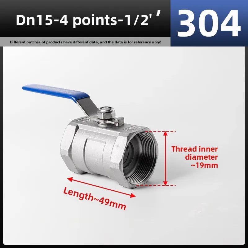 SS304 Stainless Steel Ball Valve 1/2" & 3/4" Female BSP Thread