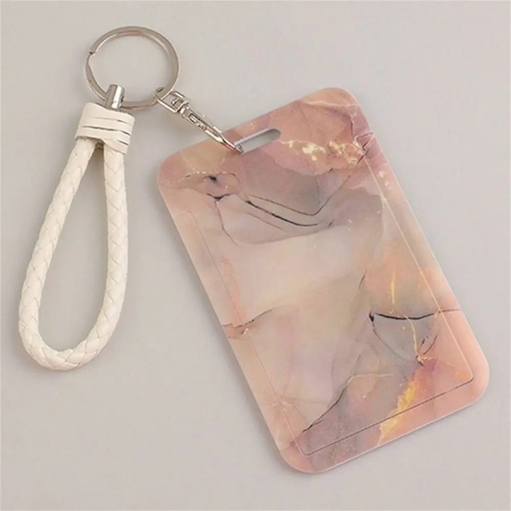 Office Supply Credit Card Keyrings Men And Women Pass Card ID Card Holder Credential Holder Lanyard Card Holder Card Straps Peaceful Pleasures Health and Wellness Brown-Short