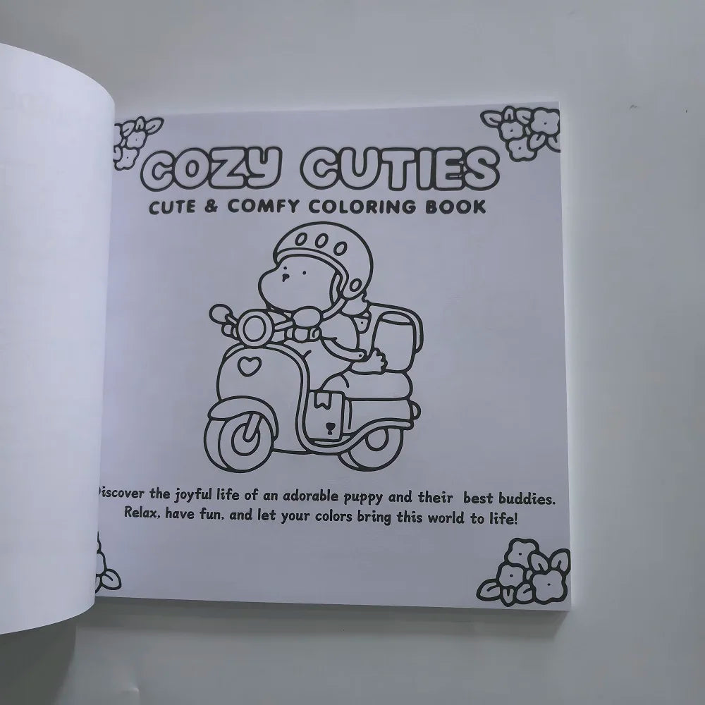 Cozy Cuties Coloring Book Adults Bold Easy Cute Patterns Stress