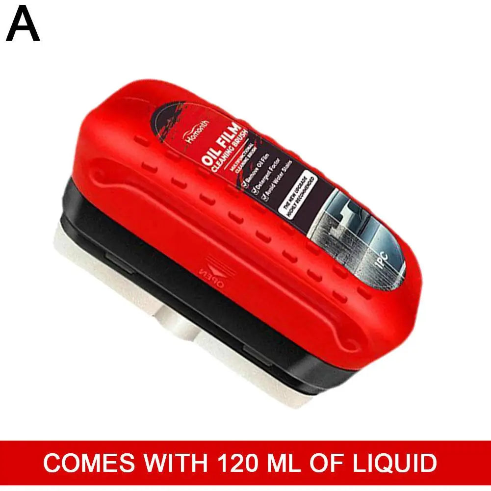Car Glass Oil Film Remover Powerful Front Inner Windshield Oil Film Stain Removal Glass Oil Film Cleaning Brush Peaceful Pleasures Health and Wellness A