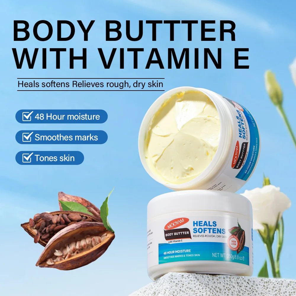 Super 250g Butter Cream Body Lotion Helps Soothe Rough, Soften Dry Skin Vitamin E Helps Improve Skin For Use On Body And Face Peaceful Pleasures Health and Wellness
