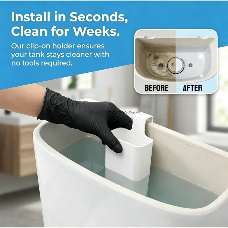 Toilet Tank Slow-Release Cleaner Dispenser – Hanging Buffer Box